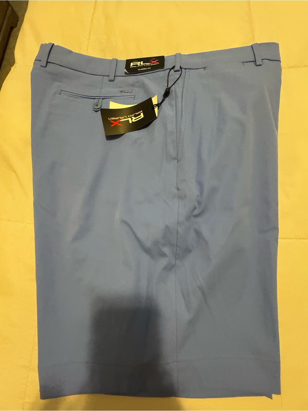 RLX Ralph Lauren Light Blue Flat Front Performance Shorts